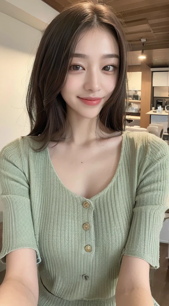 ((Full Body Angle))、overhead shot,((highest quality, 8K, masterpiece: 1.3)), concentrated: 1.2, Cute girl 1,Nipples erect、 Perfect beauty: 1.4,Cut and sewn T-shirt Raglan sleeve summer short sleeve T-shirt.Shorts: 1.2,Long sleeve、Randall Color、comics＆Text Graphics、Black ruffle-trimmed drawstring zip blouse,1.1, Highly detailed face and skin textures, Fine grain, double eyelid, whitening skin, ,highest quality,Ultra-high resolution,you,1 girl,alone,_Shiny_skin,Iris,necklace,((Brown_length_Wavy_hair)),(lips)),eyelash,Front hair,deal with,compensate,Shiny,pore,skin texture,Large Breasts、smiling face、Front hair、