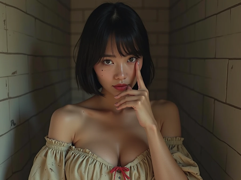 (best quality,ultra-detailed),(sexy junior idol,KAWAII face variations,absolutely beautiful details),concept art,eye-catching,back lighting,photorealistic:1.2,vivid colors,masterpiece:1.2,dynamic composition,high-definition,sharp focus,fine lines,breathtaking aesthetics,mind-blowing creativity,imaginative background,striking poses,expressive eyes,gorgeous lips,fashionable hairstyles,facial expressions,variety of outfits,unique accessories,confident attitude,sultry gazes,playful smiles,stylish makeup,artistic effects,attention to textures,perfect proportions,romantic ambience,soft and warm tones,luminous highlights and shadows, (colorful Light shines through delicate stained glass), short Bob, Gigantic Cleavage, sideboob,