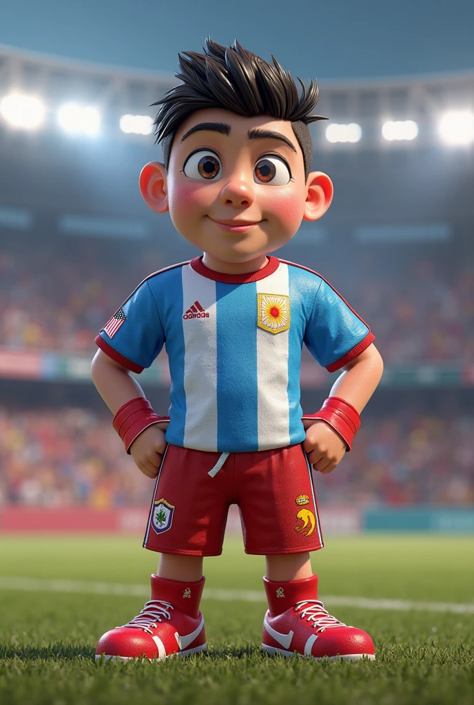 Little Messi playing football 