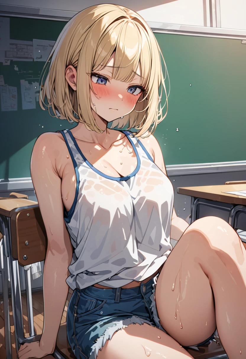 Anime Moe Art Style,Highest quality,High resolution,Anatomically correct,Multiple Girls,Mid-s,Mr.々Hair style,Super detailed,Big Breasts,Shiny skin,Beautiful Skin,A rich expression,Shy laugh,high school girl,Gal-style girl,Nipples are visible,locker room,Sit on a bench,lure,Gymnastics,Bloomers,Naked upper body,Show off your chest,Poses that accentuate the chest,Sexy pose,Eyes drawn in detail,8K