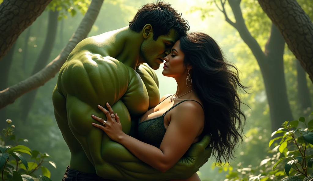 Hulk kissing in public