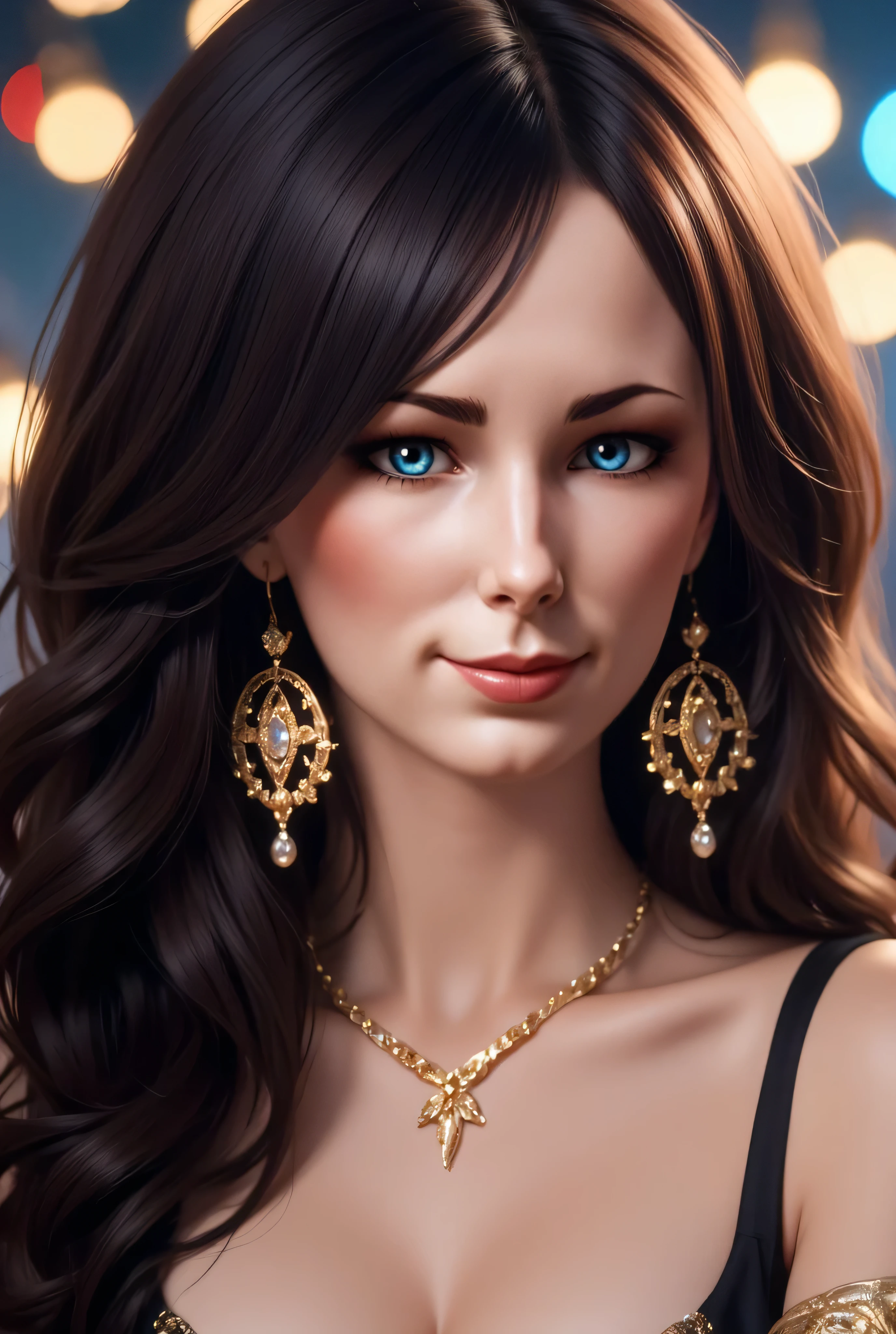 A closeup of a woman, with a top hat on her head, in a black suit, with a necklace around her neck, Zattana DC Comics, Portrait of Ana de Armas, Portrait of Ana de Armas, Ana de Armas, A Beautiful Young Woman, High Quality Portrait, Portrait of a Beautiful Model, Ana de Armas as Zattana DC Comics, Photo of a Beautiful Woman, Beautiful Woman, Portrait 60mm