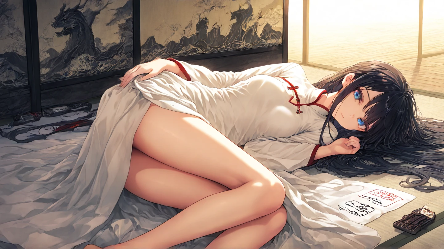  (masterpiece), (best quality), (ultra-detailed), (best illustration), (best shadow),  
BREAK
girl, detailed eyes, sweat, steam, medium breast, nsfw, light smile, looking at viewer,