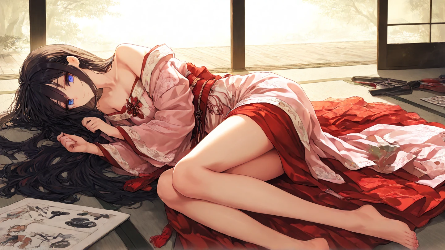 自己pissing, red dress, Chinese hairstyle, long hair, wet yourself, Self-awakening, , tights together, cover with clothes, shy face, feel humiliated, arouse, sit on the floor, pissing on floor, pissing, A satisfied expression, relieved face,,Awkward,frown,frown,blush,blush,Very desperate,The squirt flows from the skirt to the ground,Urine on the legs,trembling all over,(女孩在pissing自己:0.4