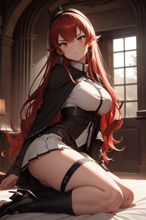 Iris,RED HAIR,RED EYES,
BREAK (masterpiece:1.2), best quality, high resolution, unity 8k wallpaper, (illustration:0.8), (beautiful detailed eyes:1.6), extremely detailed face, perfect lighting, extremely detailed CG, (perfect hands, perfect anatomy),