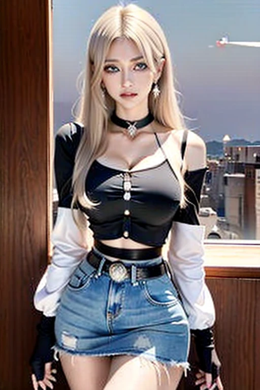1 European and American vampire beauties:Imperial sister,domineering side leak,enchanting,Beauty model,,being thin,Skin is snow-white and smooth,curlies,combed blonde hair,The legs are slender,Wear black stockings on the legs,Penetrating white shirt(Short to the waist),Expose her belly,Black hip skirt,Ignite it,seduce,Melon seed face,Blue pupil,Redlip,Wearing cat ears,Raised sexy,Bigchest,Wear a black collar,Dealing cards at the casino table