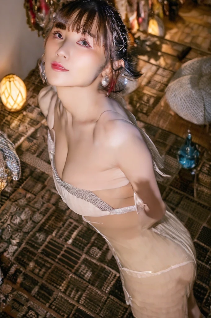 Sexiest princess, in a transparent gown, backlight, Volumetric lights, nsfw