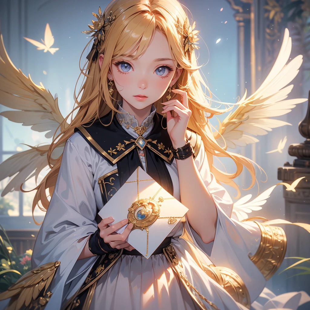masterpiece, best quality, finely detailed, high resolution, extremely delicate and beautiful, (angel), (wings), (halo), (serenity), (gently smiling), (heavenly), (golden light), (selfless act), (sacrifice), (act of kindness), (god's grace), (sharing love), (good deedasterpiece, best quality, finely detailed, high resolution, extremely delicate and beautiful, (angel), (huge wings), (halo), (serene expression), (heavenly beauty), (angelic smile), (god's blessings), (selfless act of love), (sharing kindness), (act of