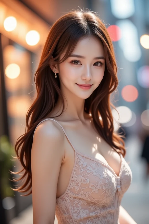 [best masterpiece] table top, highest quality, shape, Highly detailed and finely crafted, High resolution 8K wallpaper, Japanese style,
Dynamic and beautiful form, Sharp features, Full body image of a 20 year old girl wearing spring clothes, oozing sex appeal,
Wavy hair flows softly around the face, cute expression, natural color lip, bold, Sexy pose with a seductive smile,
fashion aesthetics, exuding confidence and charm, [masterpiece]