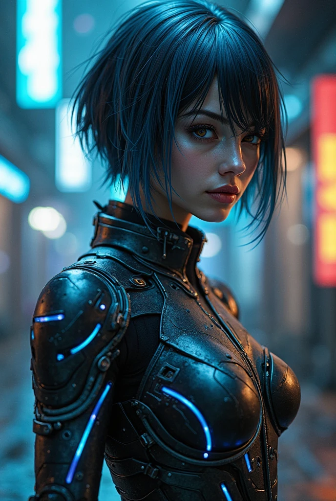 Handsome girl, wlop, masterpiece, octane, concept art, glittering
(Best Quality, 4k,
High resolution, masterpiece:1.2), ultra detailed,
realist:
1.37, HDR, studio lighting, vivid colors, (cyberpunk,
Futuristic) style, lcy Blue Color Scheme, dynamic
lighting.
