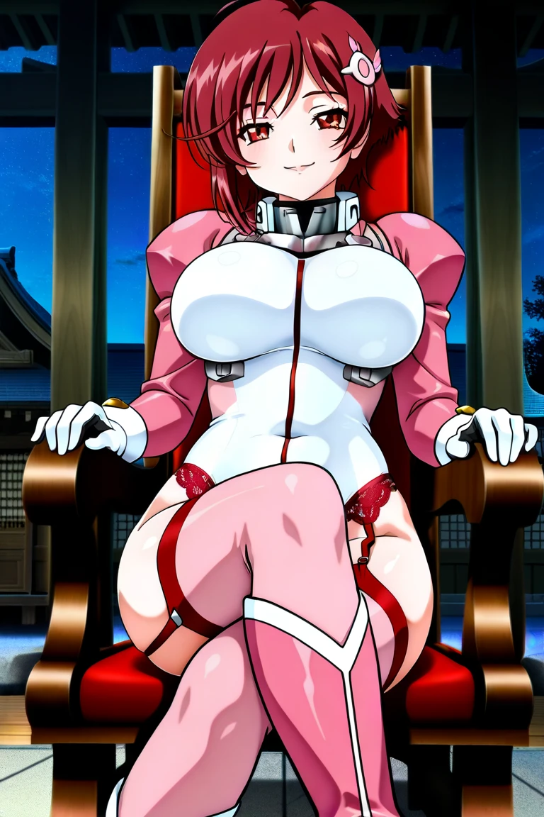 ultra-detailed, Explicit, Beautiful body, Beautiful Nose, Beautiful character design, perfect eyes, perfect face, ultra highres, 4K, beautiful legs, perfect legs, Nice hands, Perfect hand, Masterpiece, Best Quality, Highly detailed, illustration, absurdres, perfect anatomy, street fighter, doll suit, shadaloo doll, dollsuit, expressionless, blank eyes, looking at viewer, red gloves, emotionless, black latex, corruption, mind control, female combatant, full body, hypnotized, unhappy trance, full body suit, ribbed bodysuit, both arms at side, obey, perfect female body, extremely glossy latex, hypnosis, hypnoLora, empty eyes, Mind control device, poses, submissive_pose, Slave, standing straight, standing, standing at attention, hat, necktie, belt, latex, ribbed bodysuit, thigh Highs, garter belt, Fighting Stance, extending the right arm from the shoulder into the air with a straightened hand, military, thigh boots, black pantyhose, (((pixel-perfect, detail-perfect))), solo, 1girl, hair ornaments, HENRIETTA, HENRIETTA, THE FAMILIAR OF ZERO, 17_YEAR_OLD_GIRL, PURPLE_HAIR, BLUE_EYES, LARGE BREASTS, HUGE BREASTS, HENRIETTA_DE_TRISTAIN, CROWN, TIARA, saluting ,salute, military saluting