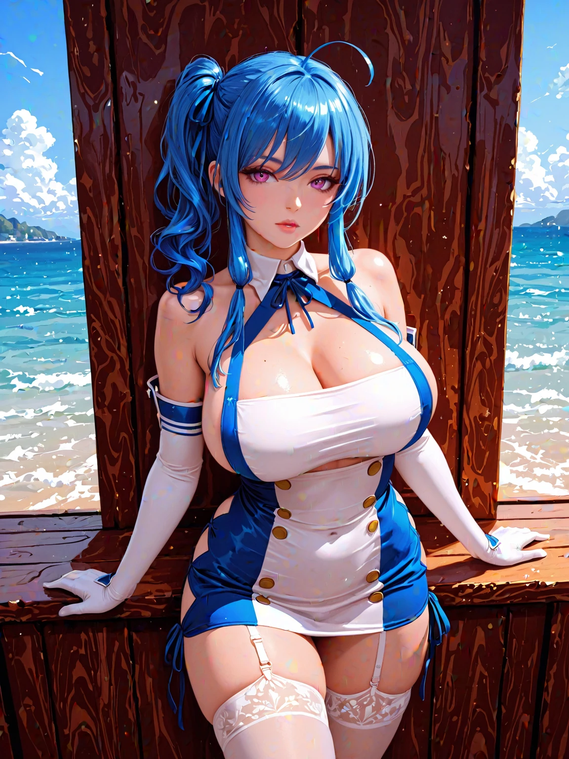 Masterpiece, best quality, very detailed, Ultra high resolution, (photorealistic:1.4), raw photos, (realistic:0.2), 1 girl, alone, long hair,,8k hdr, 1 girl,blue hair, yellow eyes, shy ,sweat,steam,wet,wet, medium-large breast, bright eyes, , medium-small breasts,,Jean shirt ,Spread your legs, ,, department store