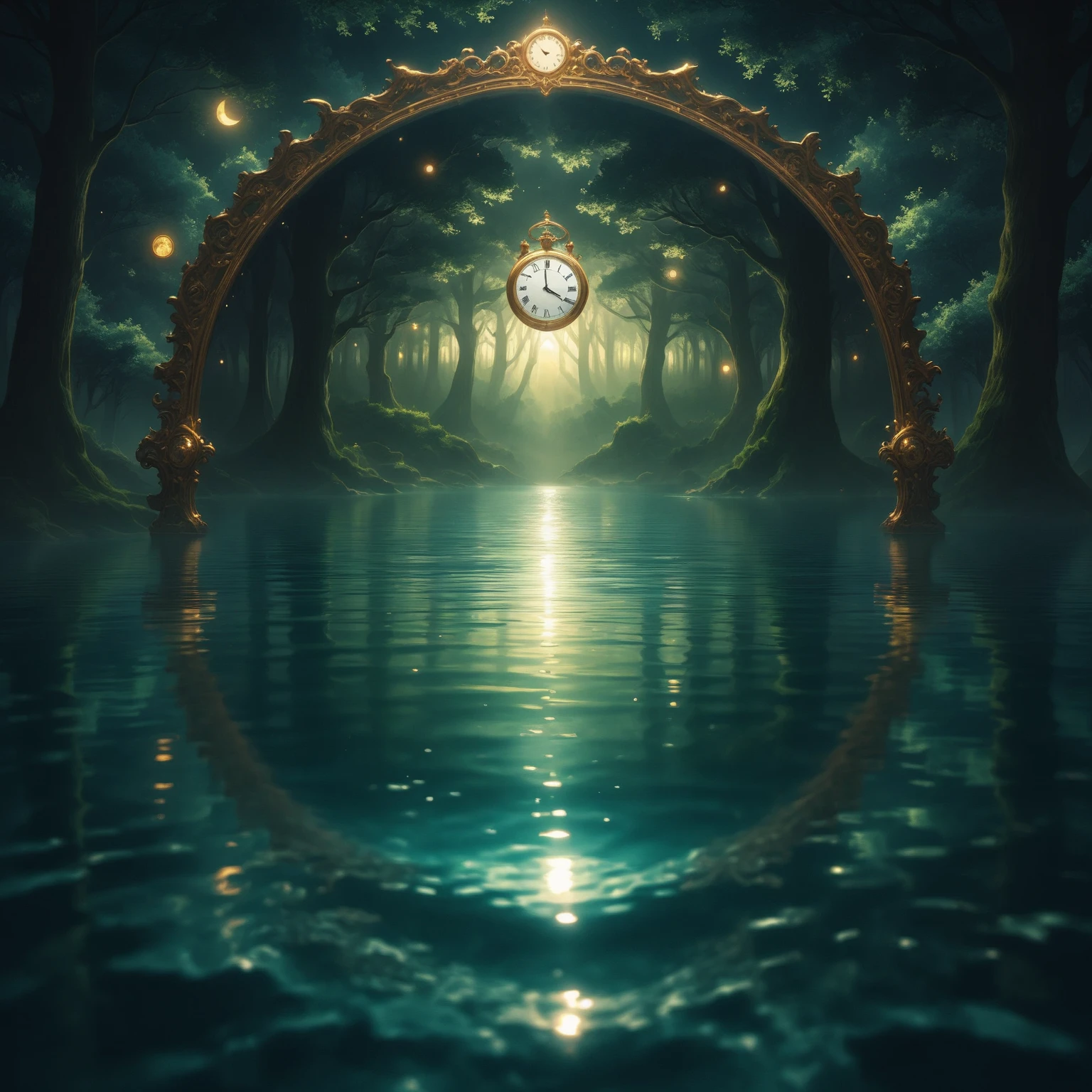 (masterpiece, best quality:1.2, 8k,16k,high-resolution,(Dark Forest:1.3),(ultra clear,ultra clear colors),fantasy world、can see things you can't see with light floating in the dark,(giant deep-sea creatures swimming in the sky:1),(Dark Forest:1.3),(transparent Big mirror clock:1.3), what you can't see in the light can be seen floating in the dark in the dark, yesterday is tomorrow in the dark of the forest pitch-dark forest
Fish are in the sky ,birds is splashing into the water and the mirror sings a completely dark forest is a strange place it's been completely dark since morning
If you listen, you won't hear anything (if you look at the clock, it goes upside down:1.5) A completely dark forest is a maze of the mind fast is slow completely dark forest
Everyone knows where it is nobody knows where it is the pitch black forest keeps moving
A completely dark forest near and far
A completely dark forest close and far