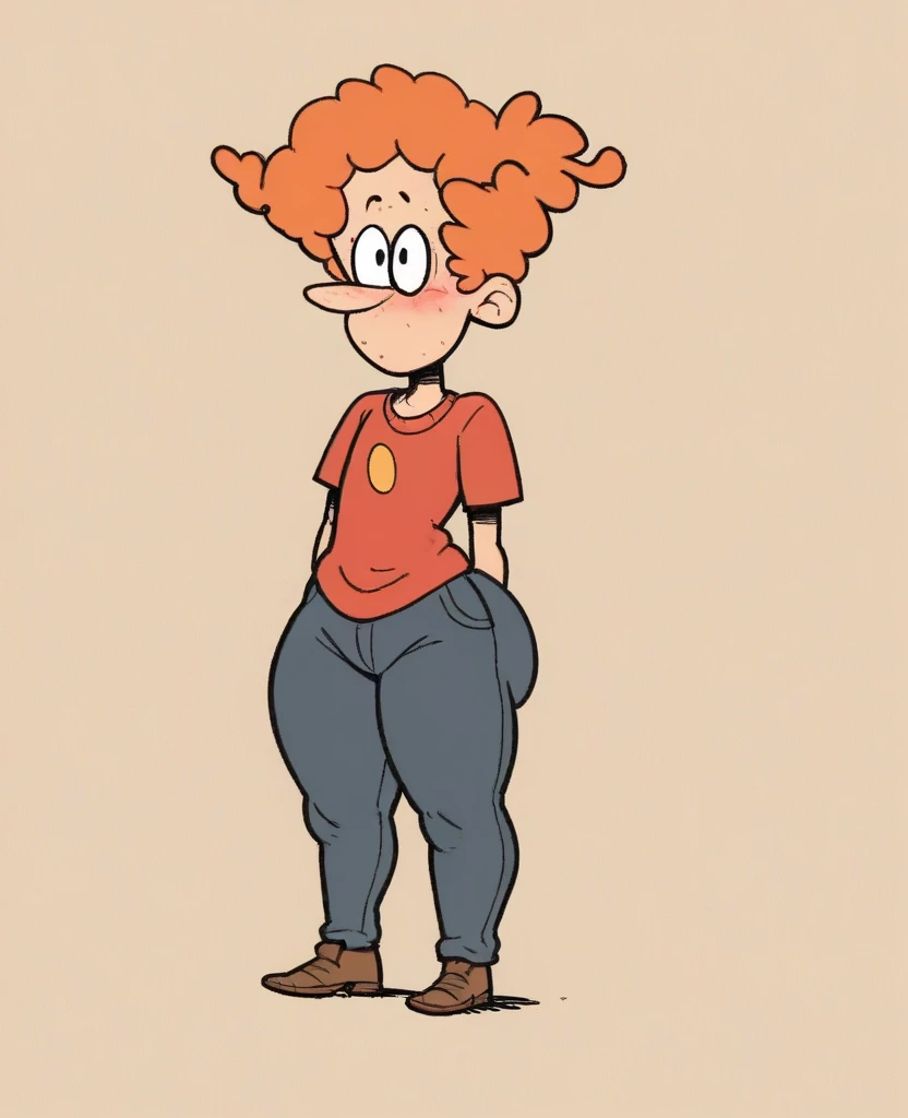 <lora:Sharon_Marsh_PonyXL:1> sharonmarsh, brown hair, 1girl, short hair, round head, big eyes, body, full body, brown sweater, pants, mature female, (flat colours:1.5), ( zPDXL BREAK , score_9, score_8_up, score_7_up:1)