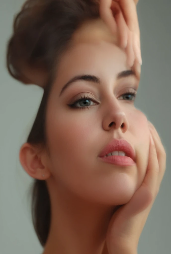 Sexy naked woman with sperm on her face