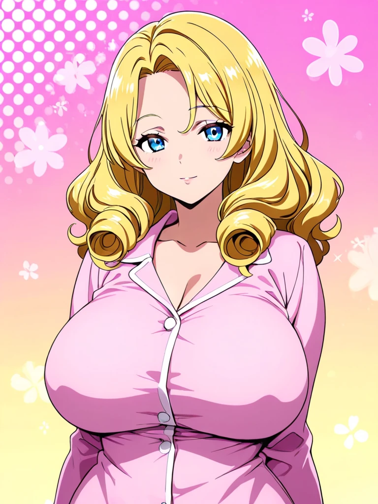 masterpiece、Highest quality、Woman 1、Very detailed,(Huge breasts:1.3),Wet Hair　Japan Student Swimsuit、Navy Blue One Piece Swimsuit　Muscular thighs、Well-formed chest body、On the chest２One protrusion　classroom、blackboard,Scary, Yayoi Kose, short hair, Blonde, (Good eyes:1.3), hair band, white hair band, smile