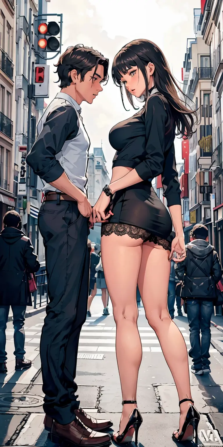 Farm Girl，town center，(Holding on to the tree:1.3)，pouting her ass，(Being touched by men:1.5)，(Being stroked by a man's crotch:1.2)，(seen from the side)， （（（tmasterpiece）））， （（best qualtiy））， （（intricately details））， （（ultra-realistic realism））， Ridiculous res， A MILF， Mature woman， ssee-through， highly  detailed， illustratio， 1 milf， （（Large breasts））， (Pink areola)，perfect hand， detailed finger， Beautiful detailed eyes， Wavy curly hair， with brown eye， name badge， vd， （Peasant women's uniform:1.4）， (Button unfastening)，(The breasts leak all out of the clothes)， a skirt，neck ring， detailedbackground， in woods， perfect  eyes， Seductive eye，Cocked buttocks，Reddened face，(weeping:1.2)，Confused eyes