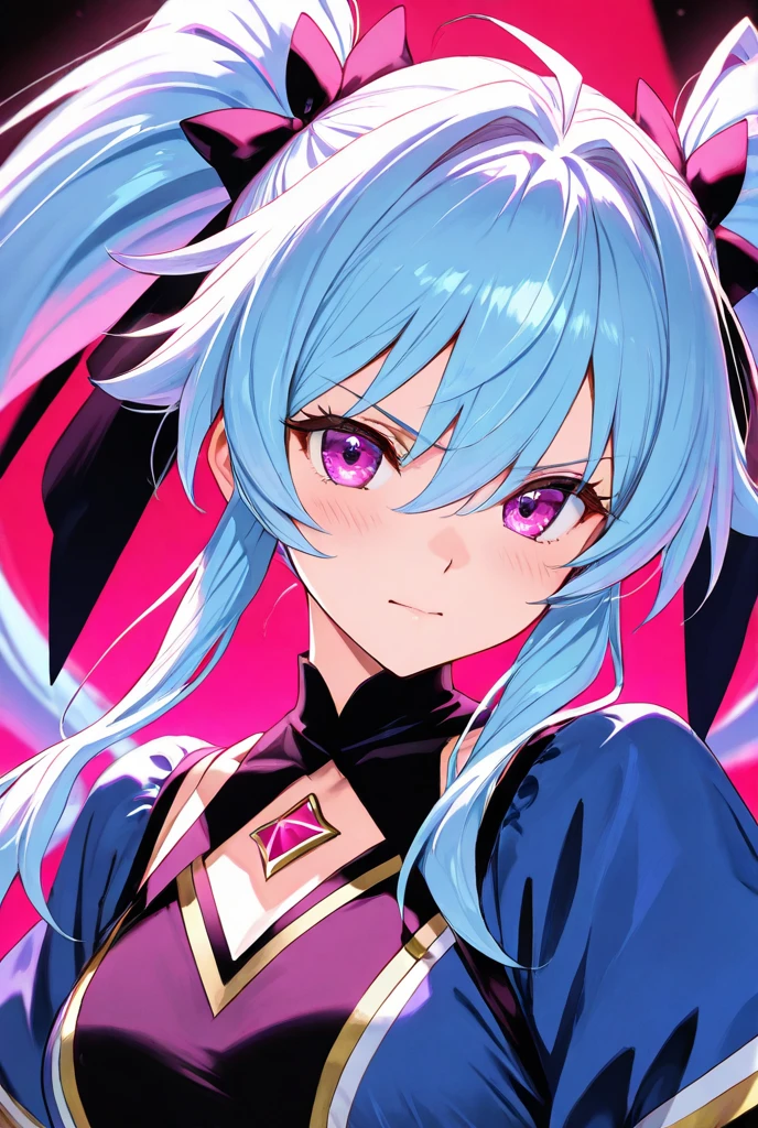 (masterpiece, best quality), 1girl, <lora:1671136471853114913:0.8> Hastune Miku, twintails, black dress, black gloves, elbow gloves, clothing cutout, neck ribbon, blue hair, (gradient hair)