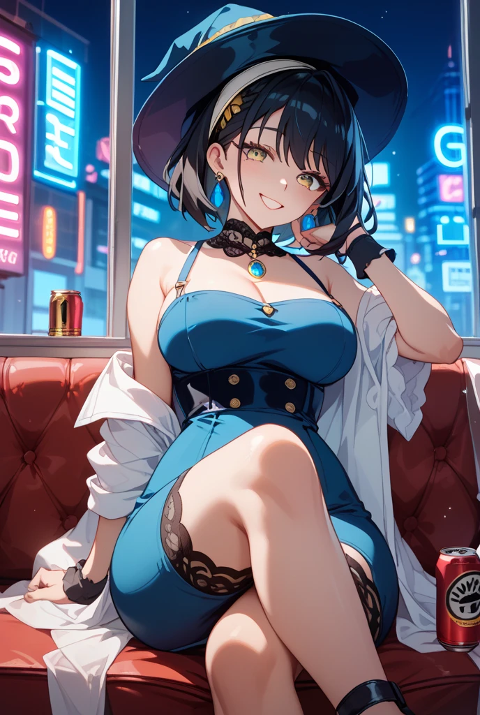 (masterpiece, Best Quality, ultra-detailed, high resolution, extremely detailed CG, official art, Professional Lighting, Perfect ???????), (from below), looking at viewer, cowboy shot, perfect body, 24yo beautiful 1girl, delicate beautiful face, Bright magenta eyes, cute eyes, sparkling eyes, (perky ?????:1.1), (pointed ?????:1.3), medium ????, glamorous body,a small face,beautiful-makeup,Makeup light,Shortcut Hair,dark brown hair, Amazing Cleavage:1.2,Raised ????, small ??????: 1.2 ,posed cleavage:1.2, ???? legs, nail_polish, Waiting friend, (at morning:1.5), tokyo, (convenience store:1.3), outdoor, (depth of field:1.3), contrapposto, (Hold a coffee in your hand:1.3), looking at viewer,(double breasted:1.1,under bust:1.2), gap between buttons,(((Extremely short mini skirt,))) seductive weak smiling,(with sparkling eyes and a contagious smile),open mouth, Looking at Viewer,