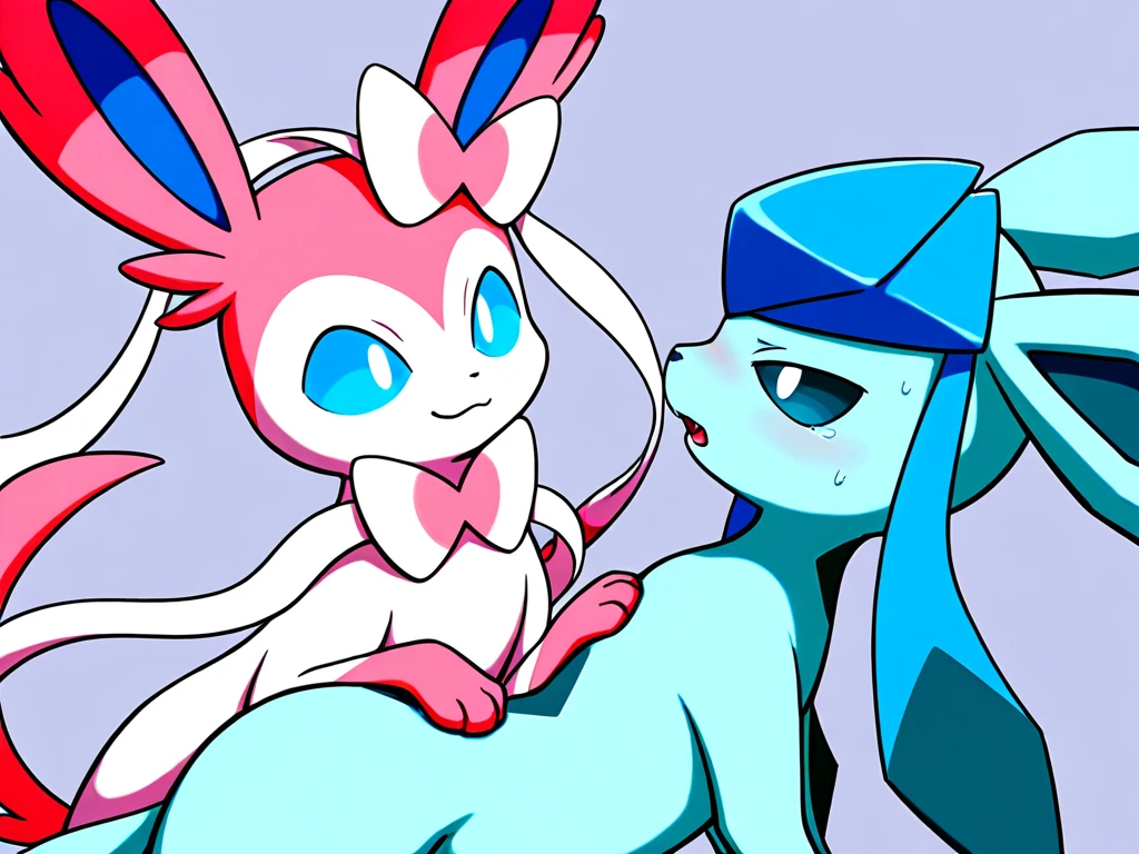 Two girls, score_9,score_8_up,score_7_up, source_cartoon, kemono style, (Anthro furry Umbreon female, Umbreon tail), and an (Anthro furry espeon female, espeon tail), tall slender bodies, naked:1.3, human pov, pov Blowjob, collaborative blowjob., they are sucking on viewers cock