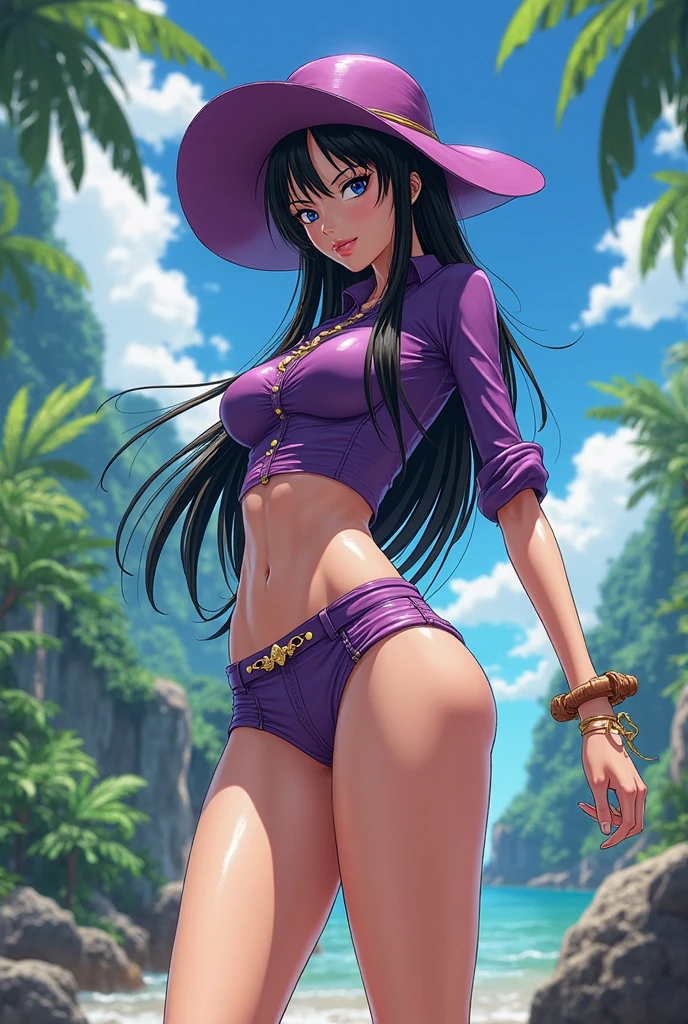 Generate a photo of Yamato in a one piece bikini