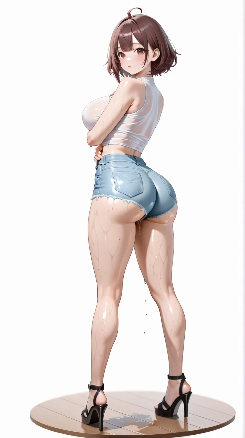 ((Legs spread posture))、Short bob hair、large udder、Colossal tits ,Big ass 、Posture with buttocks sticking out、Turn your buttocks、Plump ass、、((Image of one person))、H Cup Bust、thick thighs、cute little、Beautiful nipple、Beautiful skins、show female genitalia、Open your crotch、Thin pubic hair、Angle seen from below、sano、please show me your boobs、Posture with legs wide open,a little fat belly、chubby figure、Whip whip、Show me your ass、sensually、wide pelvic,Beautiful areola、Please show me your nipples too、Rubbing your、Rubbing your、Grab your