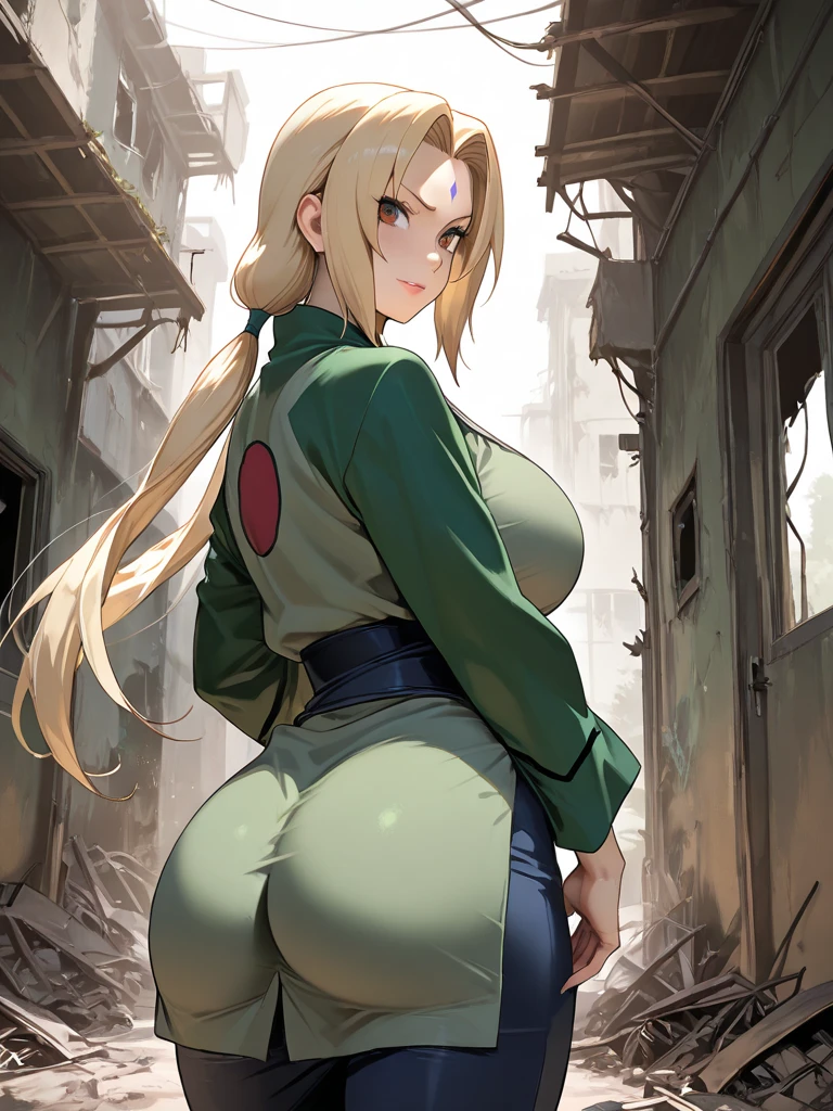 (masterpiece:1.2, best quality), (highly detailed:1.3), 1girl, 18yo girl, blond, (full camo, military gear), juicy butt, happy, smiling, looking at camera, rear view, like able cute face, perfect even blue eyes, tall, , long hair