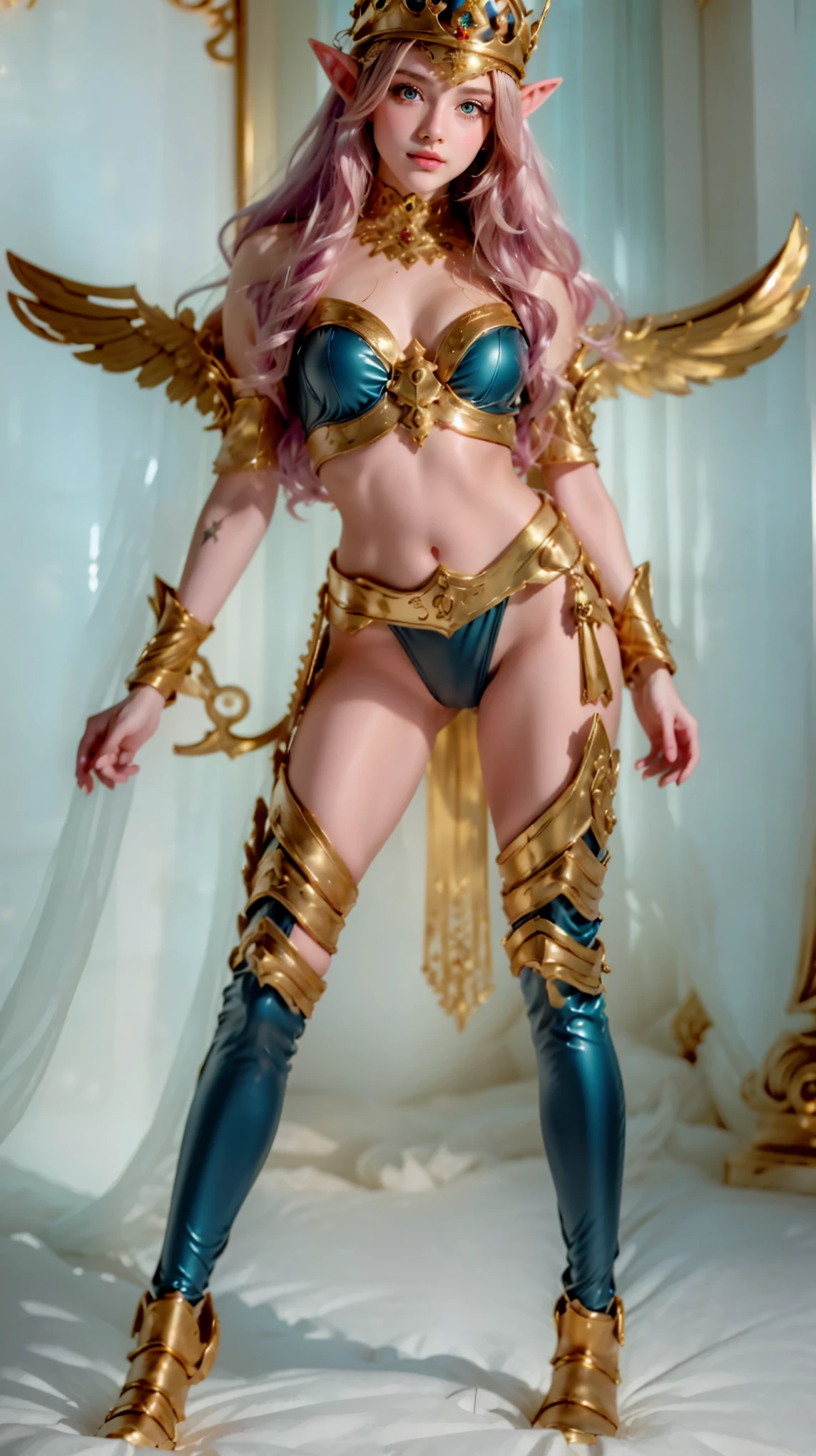 um desenho de uma mulher com uma roupa amarela e azul, girl of the zodiac knights, angelic armadura dourada, armadura dourada, Knights of the Zodiac, armadura dourada wearing, wearing armadura de ouro, armadura de ouro, light armadura de ouro, body armadura dourada, armadura de ouro, Armadura de corpo inteiro dourada, armadura dourada, sleek armadura de ouro, wearing armadura dourada, portrait girl of the zodiac knights, giorno giovanna, ([cabelos longos]:1.8), (corpo todo:1.8), (full body standing image:1.8), (Parte superior do corpo para cima:0.3), (hyper realista:1.4), (realista:1.3), (pele com textura real da melhor qualidade), (O Anjo Guerreiro Celestial do Senhor: 1.6), Close Friends, (They're embraced:1.2),(Detailed iridescent bodysuit with beautiful fractal or marble design:1.5), (Lindo e delicado rubi, topaz, joias de esmeraldas e safiras:1.6), (Pernas abertas:1.4), (Vagina aberta:1.4), (sorriso obsceno:1.2), (atrevido:1.2), (imoral:1.2), (small breasts with beautiful raised pink areolas:1.5), (camel toe), (Expression of ecstasy:1.2), (fundo de natureza incrivelmente bonito:1.6), (18 anos de idade:1.5), (sexy e glamoroso:1.1), (A coquettish expression:1.6), (sorrindo sedutoramente:1.6), (corpo todo), (erotic pose:1.5), (Sobrancelhas espessas:1.2), (Grandes olhos roxos:1.2), (olhos ultra detalhados:1.4), (high resolution eyes:1.1), (textura de pele ultra detalhada:1.4), (Belo corpo tonificado:1.1), hair tie, (moist skin:1.1), (rosto sensual:1.5), ([cabelos longos]:1.8), (full body standing image:1.8), ([cabelos longos]:1.8), (corpo todo:1.8), (melhor qualidade, 4K, 8k, A high resolution, obra de arte:1.2), ((mudar)), ((18 anos)), ((female child)), (1 garota), ((mudarta))