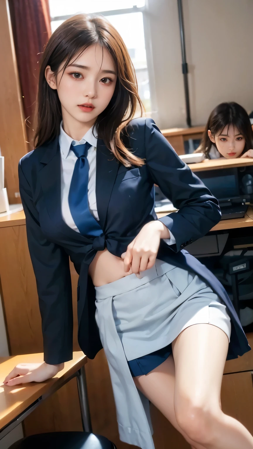 8k, RAW portrait (japanese woman),masterpiece、Photoreal:1.2、realistic, ultra high resolution, highest quality, real life photos ,( in the evening :1.1), ((((1 female:1.5)))), (((Two girls showing off their panties in the room)))、(cute face:1.3)、japanese woman,((office lady))、((本物のoffice lady))、((business art:1.6))、 short hairstyle,slender body,、in the room、 、big, beautiful, fine eyes, black hair,(Depth of written boundary:1.3)、 ((dark brown eyes:1.2))、(realistic skin texture:1.3)、(An immersive atmosphere:0.8、chiaroscuro:1.2) 、(look viewer:1.4)、((embarrassed look:1.4))、((red cheeks:1.3))、((from belowの天井:1.2))、(smile:0.7)、((Shots))、((woman rolling up her skirt))、((from below:1.48))、((close-up of crotch:1.52))、((A photo that emphasizes the pussy))、the most beautiful woman in the world、the most beautiful woman in the world、((spread your legs to the side:1.4))、real pussy