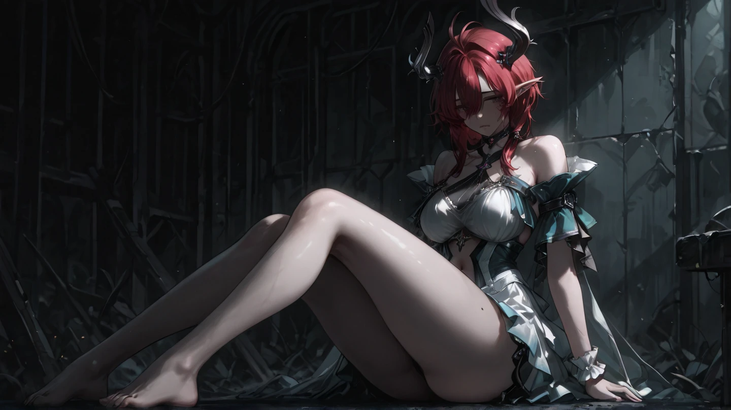 (best quality:1.3),(masterpiece:1.1), (best quality:1.3),(masterpiece:1.1),1girl , solo detailed eyes, glove, Detailed face drawing, beautiful face, reasonable face texture, beautiful nose, only 5 fingers on 1hand, real finger,ass visible through thighs, pink hair, bare shoulders, lifted by self, blush, clothes lift, smile, thighs, skindentation,1girl, breasts, solo, large breasts,, see-through, cleavage, skirt lift, groin,elbow gloves, pussy_juice,nsfw , looking back , look viewer , sitting position can see the buttocks, it's raining lightly, the sky is overcast, in the forest, the stream, some butterflies flying around , the night rain , small rain