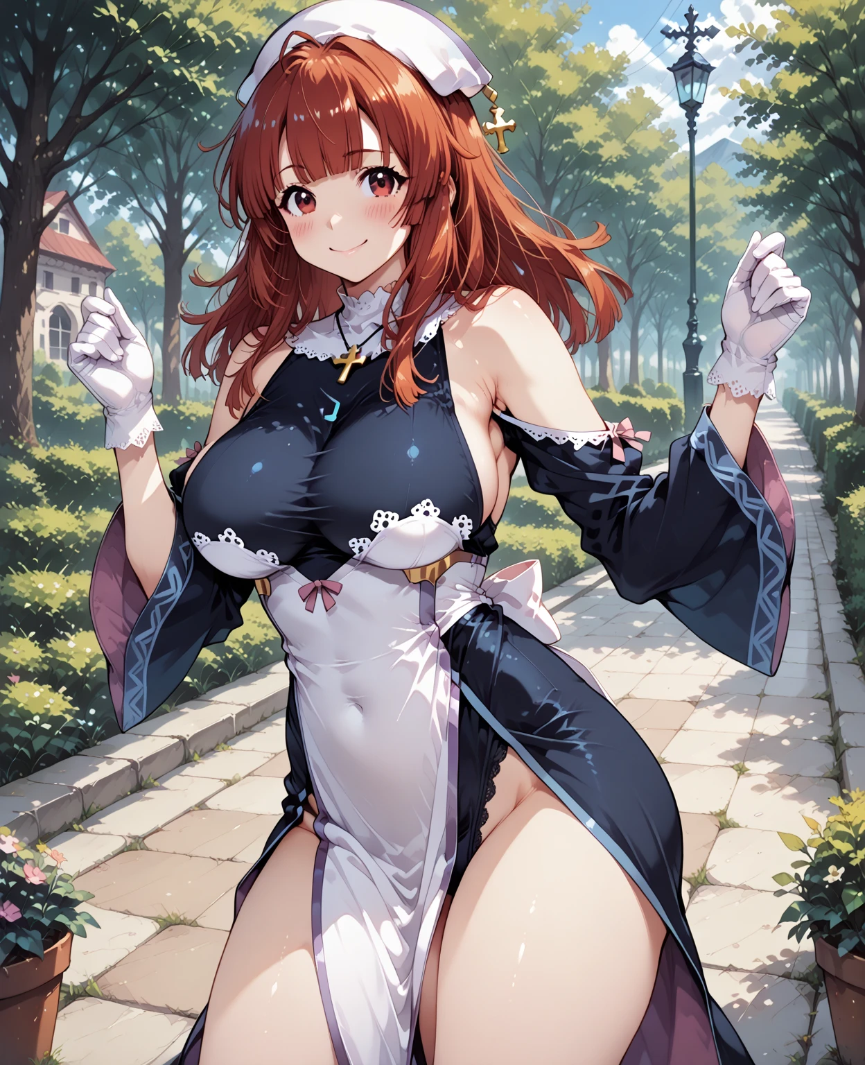 (quality)), ((masterpiece)), Recommended resultsluffly、(see through:1.5)、full body lesbian、Squat down、、straighten your back、(Keep hips forward:1.)、angle to floor:1.2、low camera angle、There white liquid flowing out of the crotch、Whole body facing the camera,Hair can be seen on the crotch,White skin,Pink latex dots,knee socks,huge upper body,huge bust,yoga clothes