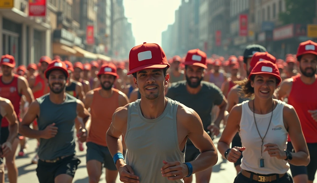 draw a gay man running in an lgbt parade and a bunch of people running after him with a sign saying "get out of here you faggot" angry and throwing eggs at him