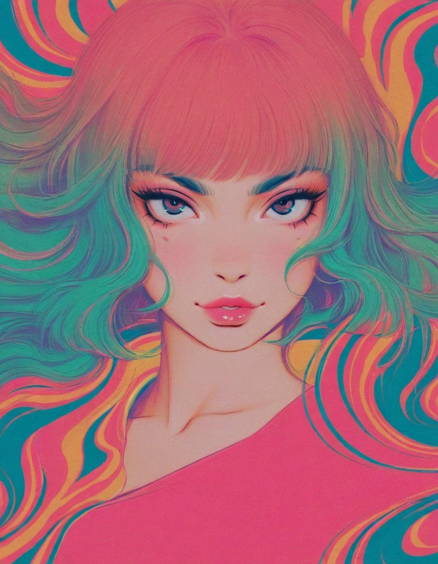 (masterpiece, top quality, best quality, official art, abstract aesthetic),solo,(1girl),(upper body|full body),a woman with colorful lipstick,psychedelic dripping colors,small breasts,best of behance,inspired by Alberto Seveso,smooth digital artwork,behance art,stunning digital art,beautiful acrylic fluid portrait,cgsociety saturated colors,photorealistic digital arts,trending digital art,surrealistic digital artwork,glossy digital painting,exquisite digital fashion photography,uhd,