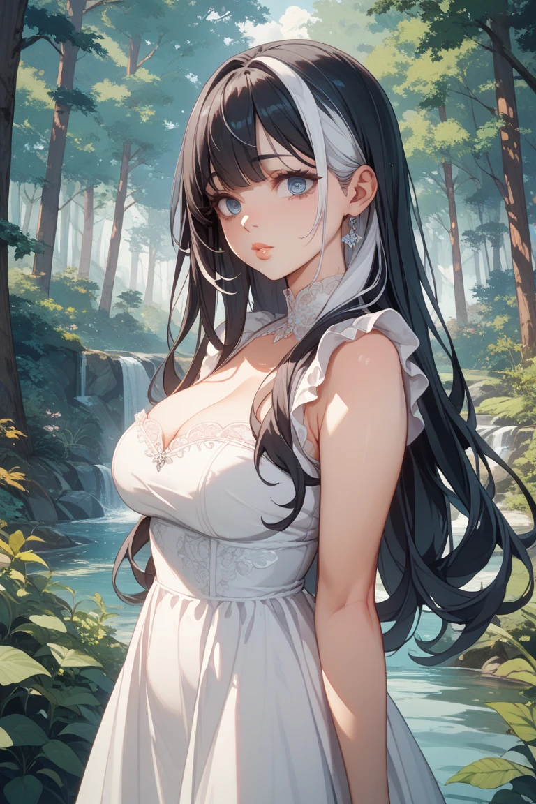 (((Masterpiece))), HD 4k resolution images, beautiful girl, Not blurry, I am sad, innocent, outdoor, enjoyable, black hair