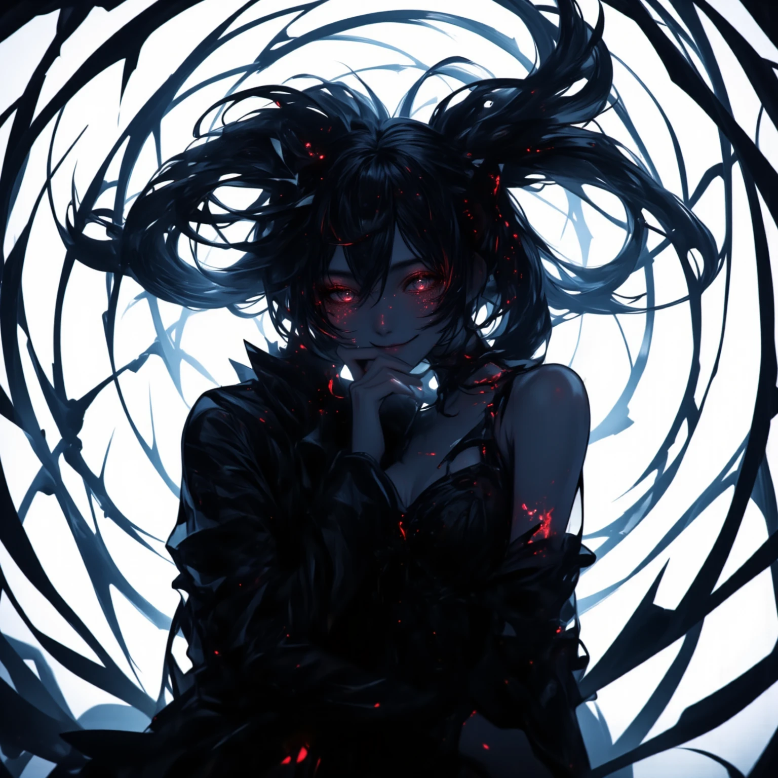 Radioactive light, anime2018::1, red::1, neon color::1,, Part 1.5, detailed face, ultra quality, Ultra Graphics, Bloom 1.0, a vampire, depression, Ultra realist, Anime IRL,Anime girl, dark style, HDR, RTH, The body is falling apart , detailed face,soft lighting, Makoto Shinkai,Digital paint,looking at the camera", 8 K, extra limbs,big dreamy eyes,blurred, Soft and smooth skin, Cloned face, Symmetric,neon Liquid, leaks from the eyes,anime art,Photo, Crack on the face , ...key: red, blood de los ojos, realist, Luz realist, Anime realist, Sombras realists, Liquid, dripping from a tree,depressant, clouds, sakura, Spider lily , detailed eyes, eye focus, eyelashes, fluffy lower eyeeyelashes:1.5, Pale face,{Ojos muy reds} {{{Gloomy atmosphere}}}, Scary Image, jungle, {{fog}}, {{{{Neon red Liquid, flowing down the trees}}}}, {{dark atmosphere}}, {{{The body is falling apart}}}, {braids}, rain, {{blood en el suelo}}, {{fire}}, {{{eye closeup}}},The Better Generation, Ultra Generation, Generation 3000, 2048×2048.., Detailed faces, Clothing Detail, Symmetric balance, Ghoul from Tokyo, a vampire, Kaneki, Anime 2020, Water and sky, black hair,detailed hair, Ghoul from Tokyo, Kaneki, a vampire, Arte depressant, depression, ennui, sadness, Cry, pain, black smoke, Black Energy, tentacles, Kagune, blood, blood en la cara, Un mar de blood, chains, barbed wire, fire, Wide-angle camera, Lots of small details, Spider lily, sakura, sweet, Scalopenda, Black background, Hole in the body, Dead Inside, Dead Art, lying on the grass,