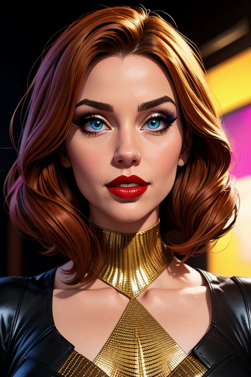 Fortnite skin animation , cara delgada , cuerpo delgado , pelo medio largo , morena clara , big eyelashes and black suit
