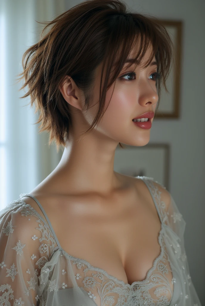 (Realisticな、High resolution:1.3),(((最high quality, 8k, masterpiece: 1.3))), Very detailed, Very beautiful woman,Charm, 40-year-old woman,Ultra high quality, Ultra-realistic, high quality, Very detailedな美しい女, ((full body shot)), High resolution RAW color photograph,1 lady, alone, Very thin body,Smart abs, ((Naked Saints:0.7)), ((Bare Chest:0.5)), beautiful saint with an old face, Adult, beautiful face without blemishes, (((閉じた笑face:1.3))), ((7 colors of hair length:1.2)), Hair brooch, Full Body Jewelry,Very even breasts, face, innocent face, most beautiful、Light red lipstick with attention to detail, ((Thin and plump lips:0.3)), ((Golden Eyes Color:0.6)), Detailed and subtle lighting effects, Dramatic lighting, Very detailedな光, natural color, Ultra Sharp, Realistic, 8K quality, The most detailed image, ((alone:0.3)), ((Looking directly at a woman's upper body:0.4)), ((Smooth skin:0.5)) , blonde,City streets