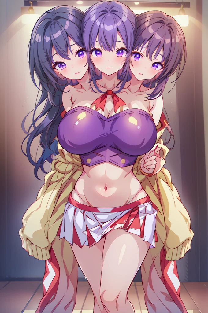 ((2 girls ), ((yuigahama yui is bust and ヒップライン are great)),((Yukinoshita Yukino)),In perverted underwear,sit,,in front of everyone,streaking,crowd,downtown at night,they have their hands behind their backs,The body changes obediently,(Bra with nipple bulge line),Shiny bra,belly button,,(white lace panties:1.0),(pink panties:1.0),(((pussy line:1.0))),NSFW,(thighs),,(((high angle:1.0))),(beautiful eyes),look at the camera,1st turn'facing forward,blush,troubled face,Insert your head