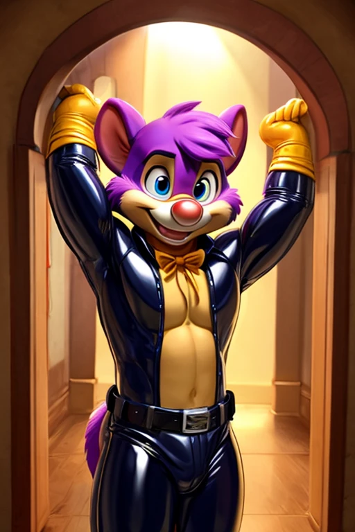 Sonic the hedgehog, huge bulge, leather jacket unzipped front, hotpants, leather harness, huge bulge, church, bible, on knees, leather thong,