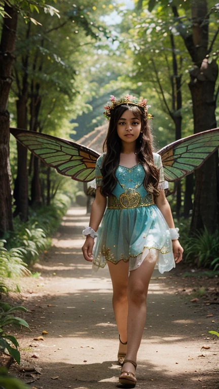 A girl who entered a magical world and became a fairy
