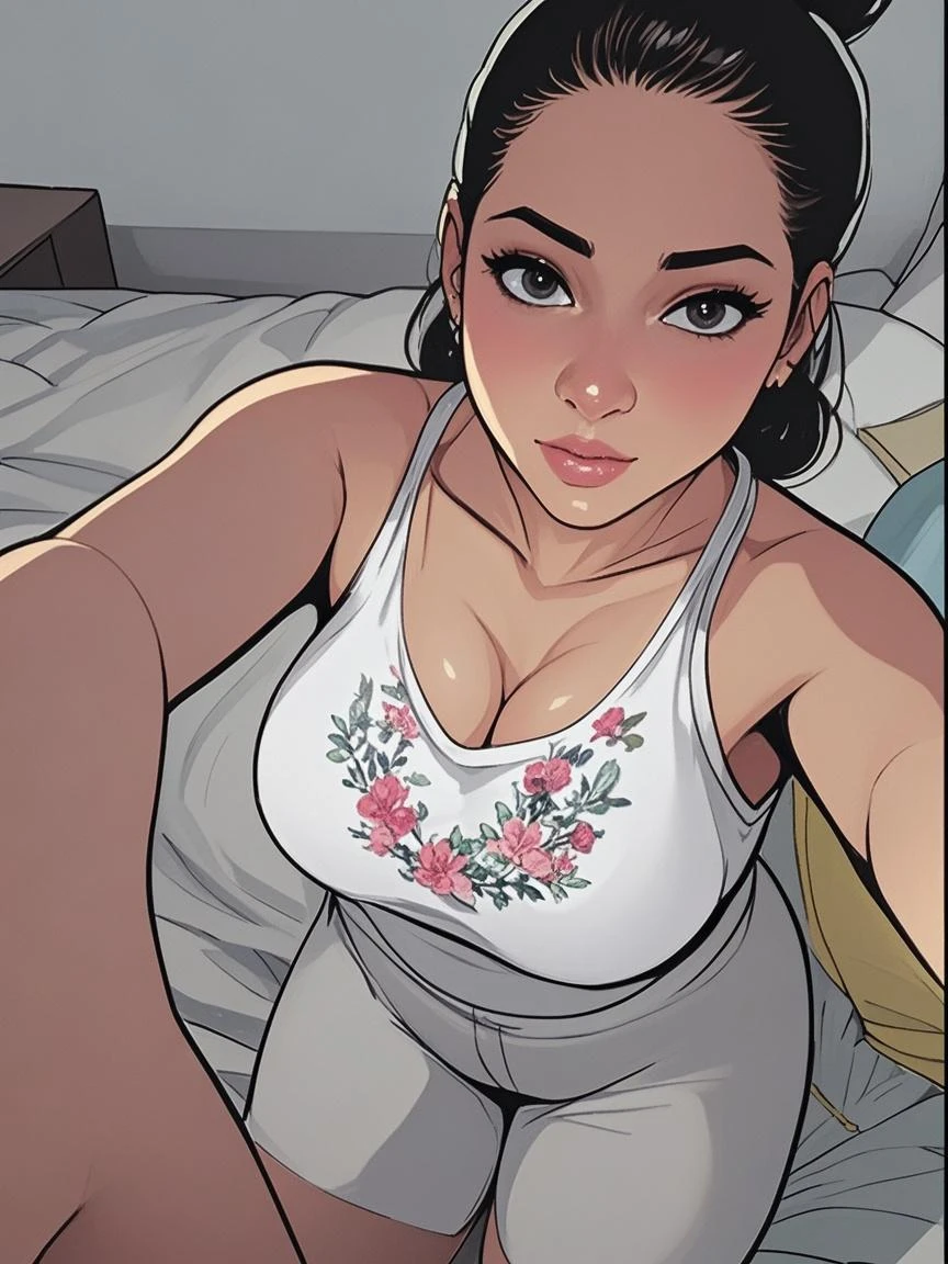 Selfie, full body, 18yo Katara, mirror bed selfie, nude, katara masterpiece, best quality, girl, nude, katara, loose tennis skirt, up skirt, selfie in full, toned, dark skin, braid, jewelry, topless, small breasts, in bed, looking at viewer innocently, blushing sexy excited expression, white sporty thigh high socks, rule34, red spanked butt cheeks, no panties (blue eyes:0.6), necklace