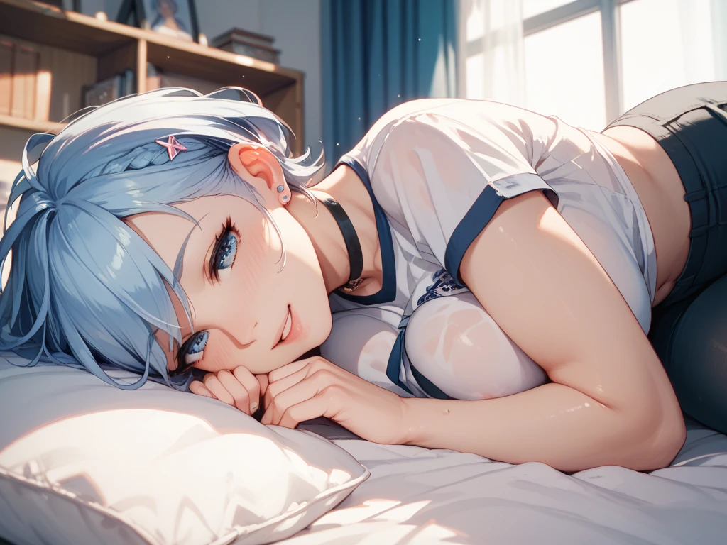 blue short hair --auto