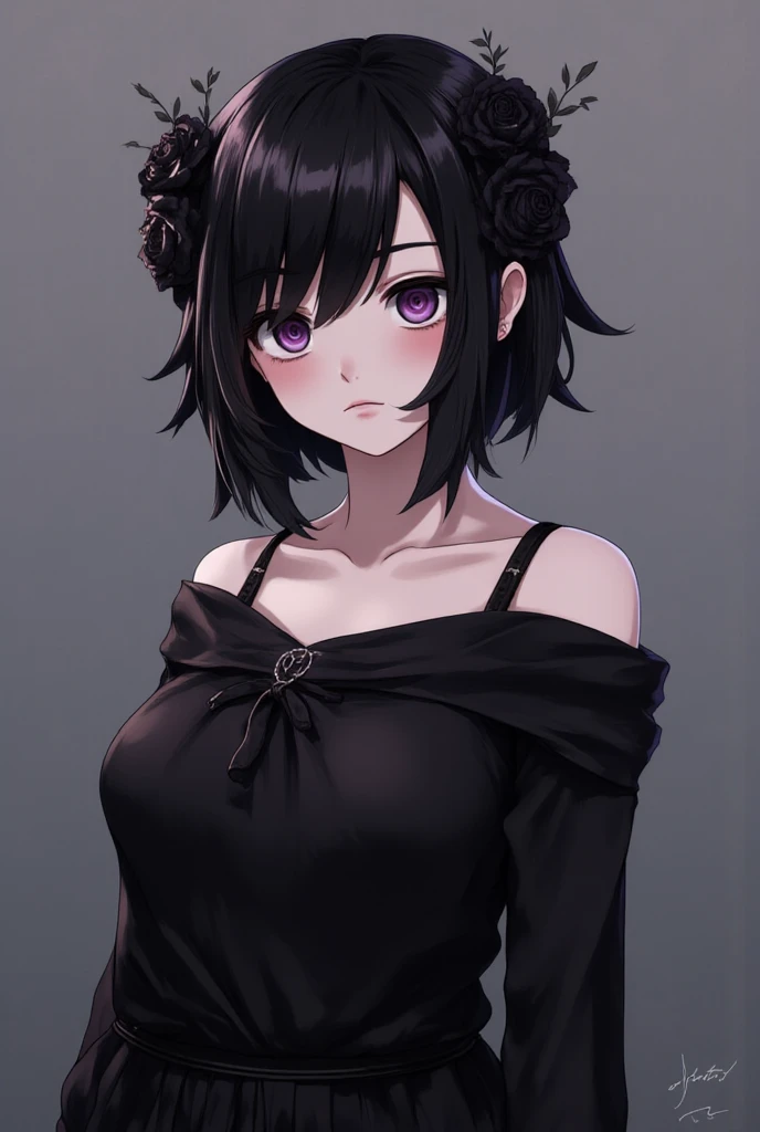 score_9, score_8_up, score_7_up, score_6_up, score_5_up, score_4_up, source_anime, ((gorgeous female Raven Gothic top model)), medium shot, safe for work, hentai,