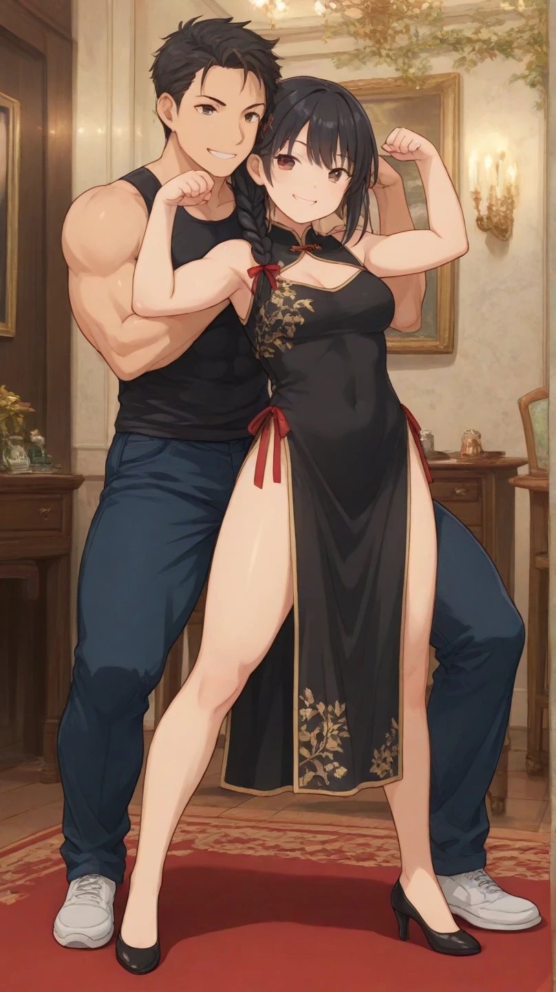 Best quality, score_9 , score_8_up, score_7_up, 1 boy , 1 girl , (mai shiranui) , mature woman large hips , Mother and son , Small child , slim waist , to spread legs , gets fucked , in the kitchen , (crotch rope walking:1.0) Elegant dress, jewelry, in Birthday , amusement park, beautiful, highly detailed skin, realistic skin details, Visible pores, sharp focus , wet pussy , dark light , Plump lips , side view , Drooling