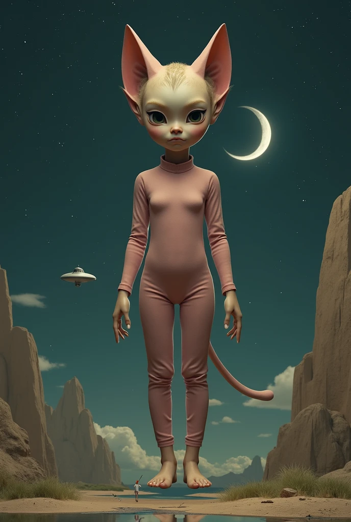 Anime Sheep girl in latex leggings