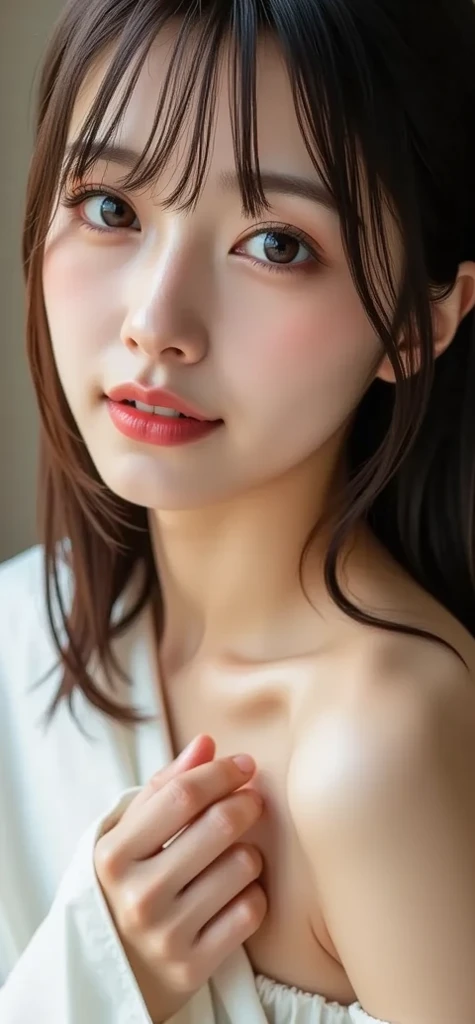 Chinese actress、Miss China、Top、top grade、Unclear、refinement、goddes、perfect bodies、length hair、fine skin texture and cloth texture、Detailed eye texture、long eyeslashes、二重まぶた、(Chest close-up:1.4)、Hotel、8K、Top image quality、​masterpiece、超A high resolution:1.2、Photo of beautiful woman with girly and elegant style theme、Bright dress、Soft organza dress、Arad woman taking photo in flowing dress、 Elegant dress、Wide waist、lacy fabric、lace bra、Ren Hao、Light Dresses、Elegant dress、A flowing、chiffon、Boiled Dress、doress、wearing dresses