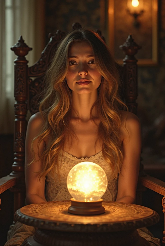 Ipswich, 2024. A young ((((37-year-old)) Teresa Palmer)), witch, in a barn, ((holding a light orb)), ((((casual clothings from the 2020s)))), ((hairstyle of the 2020s))