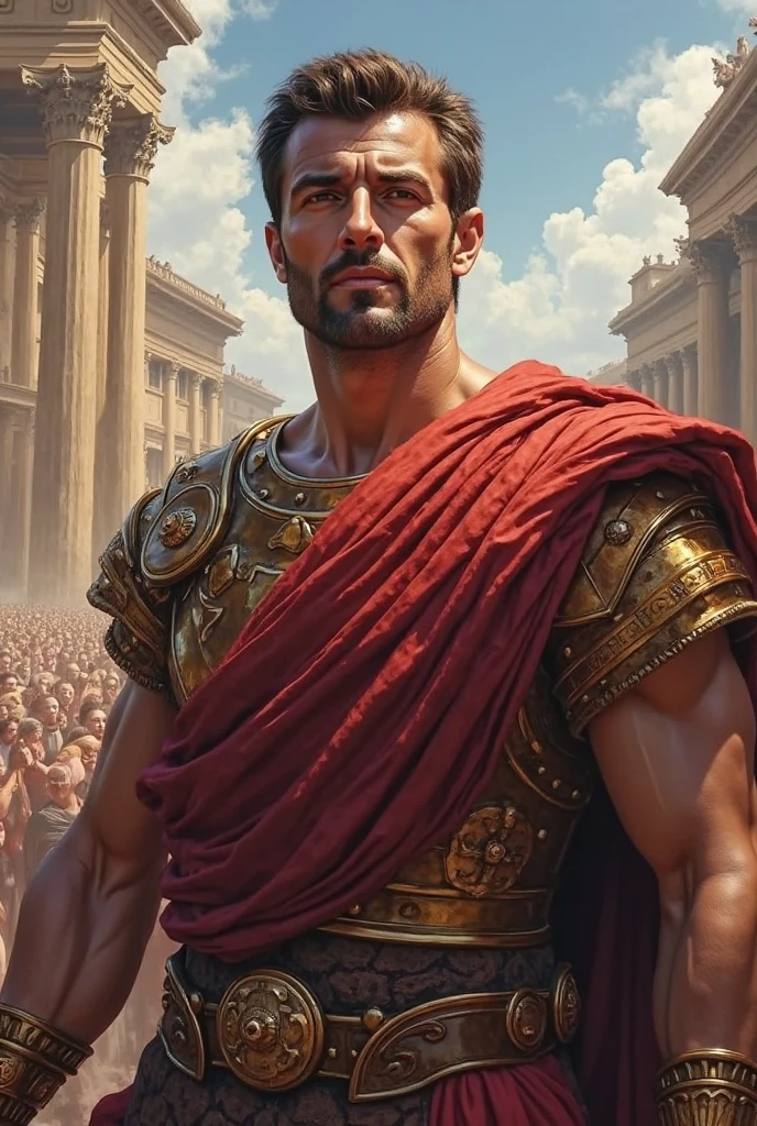 in ROBERTO FERRI and paul cadmus art style, dinamcy motion, "the instruction processor", fullbody, a young latino man LEADING A SQUAD OF SPARTAN SOLDIERS a golden rich instricate detailed background, soft colors, with a confident look, miling, sexy gaze, perfect anatomy, shelves with all kind of tools, skinny detailed muscles, muscled legs, handsome, gorgeous, man adventurer, latino, rose, smirk, short bob haircut, ruffles, silk, rich intricate background, realism close up portrait, oil painting, masterpiece, shadows, expert, insanely detailed, 4k resolution, caravaggio, john william waterhouse, By Caravaggio colours, chiaroscuro, mtg, dnd, fantasy