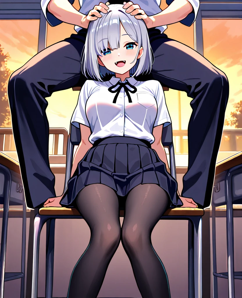 masterpiece, Highest quality, so beautiful, Absurd,High resolution,((2 people,1 girl,1 littleboy))),sexy,Look at each one, blush,Age difference,NSFW,((Boy is smaller than girl)),vaginal sex,physique difference,LOVE,huge breasts,vaginal