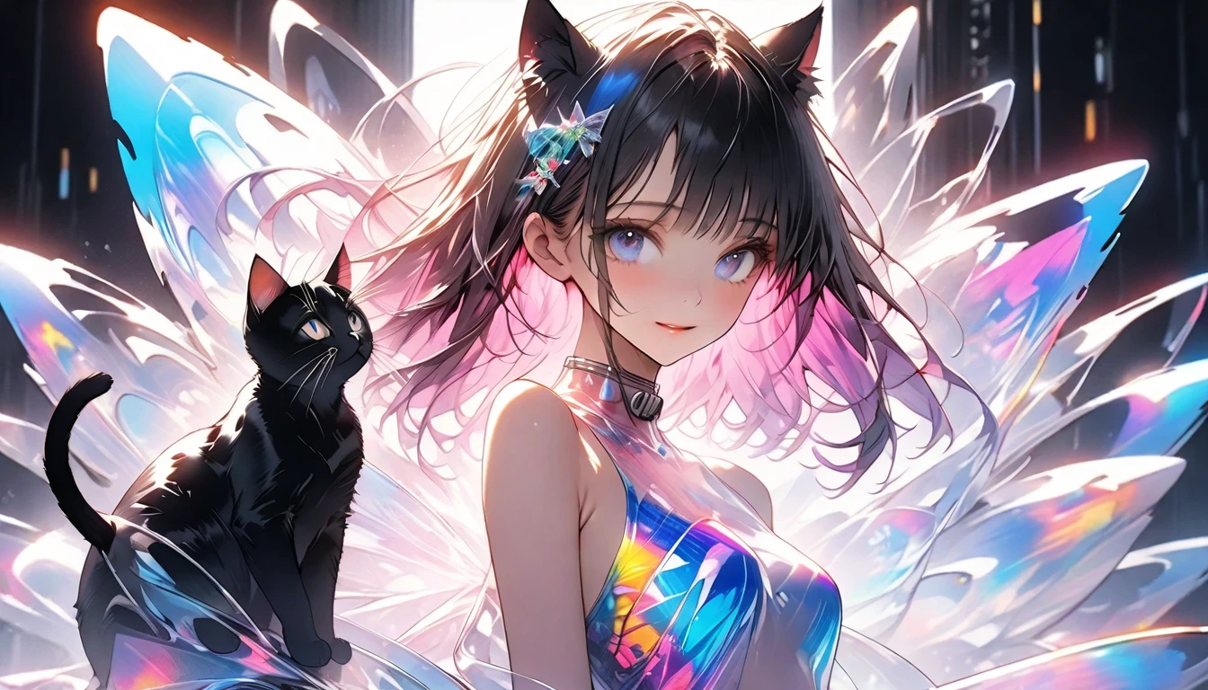 -- black and white sketch of a cute anime catgirl, detailed, (trending on pixiv), 4k, very beautiful, award winning, masterpiece, studio ghibli art style. highly detailed. sharp focus. illustration by Artgerm and Greg Rutkowski alphonse mucha and Makoto Shinkai D&D character design sketch